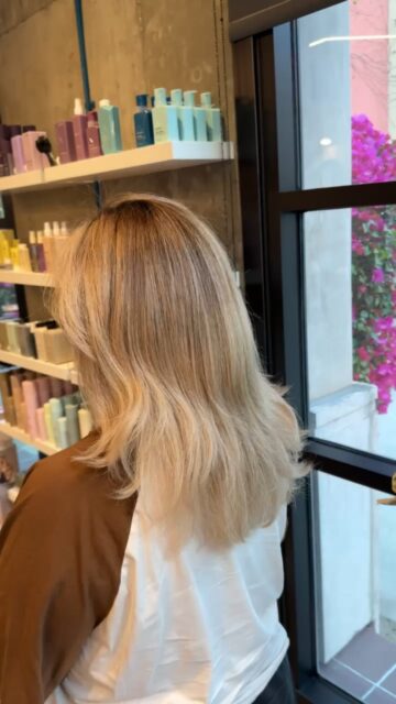 A reverse bayalage is when you darken the root and drag the dimension back through the hair. Our stylist @hairxsol.0vely did this clients reverse bayalage and it came out so stunning!! what do you guys think? #pasadena #lowlight #dimmensionalblonde #blonde #salonxia #playhousepasadena